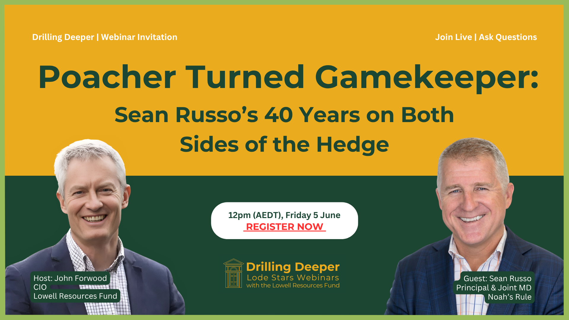 Poacher Turned Gamekeeper: Sean Russo’s 40 Years on Both Sides of the Hedge