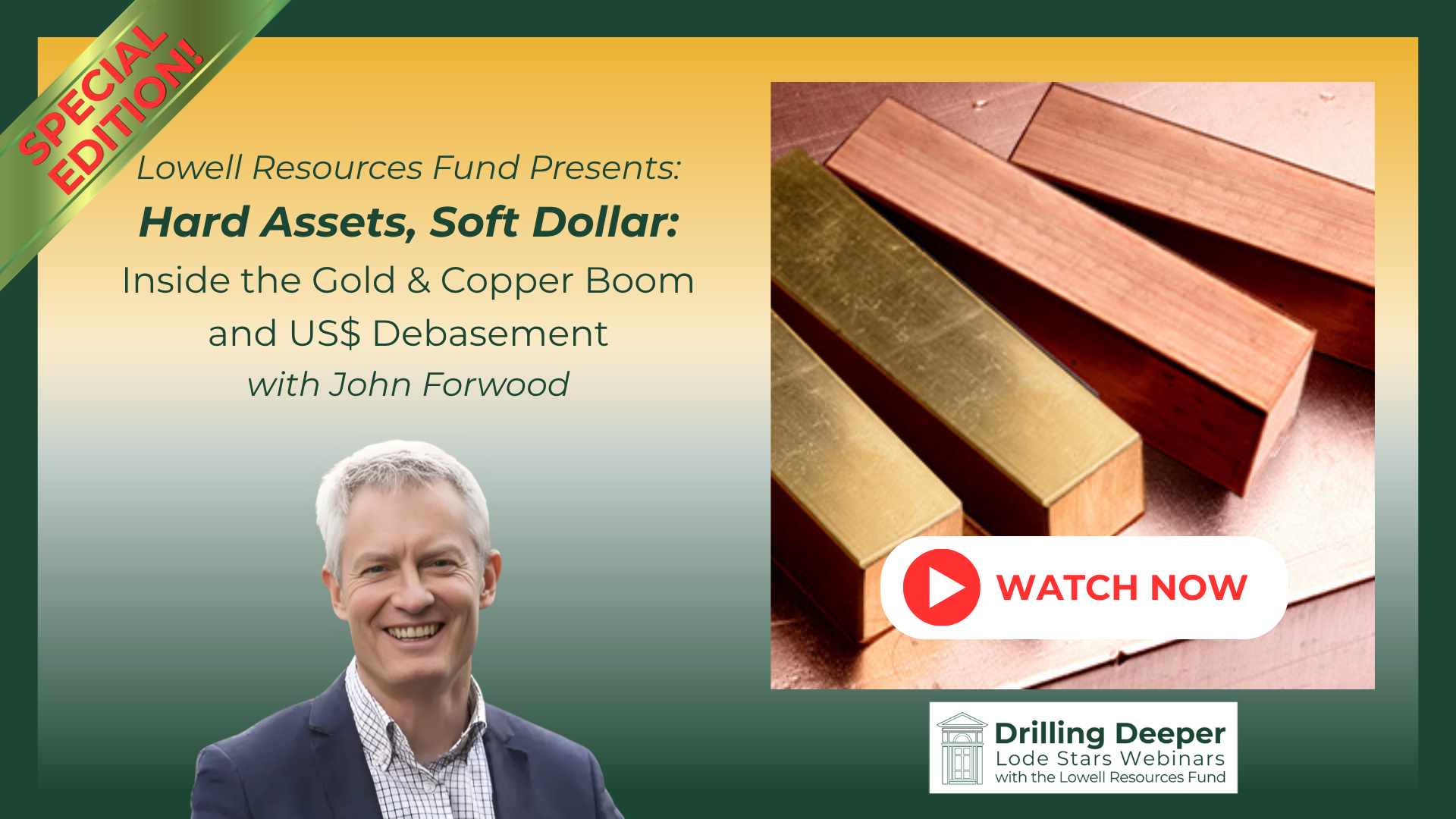 Hard Assets, Soft Dollar: Inside the Gold & Copper Boom and US$ Debasement + live audience Q&A